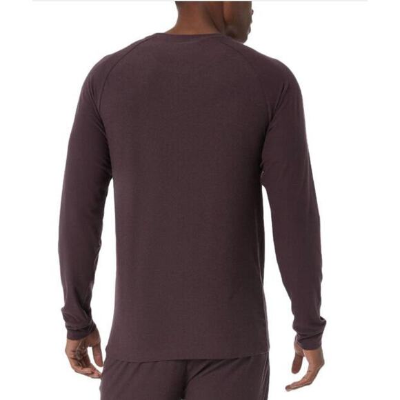 32 Degrees Heat Mens Heat Retention Crewneck Sleep Shirt Heather Rich Plum Large - Picture 2 of 2